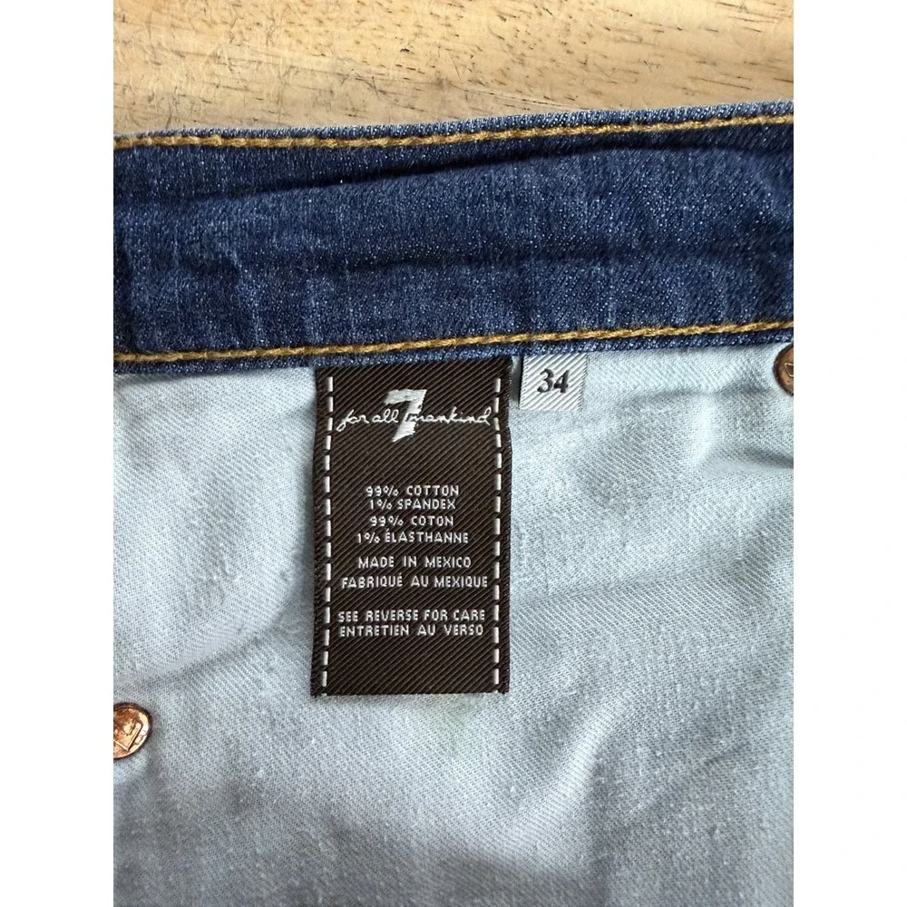 Mens Seven 7 For All Mankind Jeans Pants Standard Size 34x28 Button Fly 7FAM